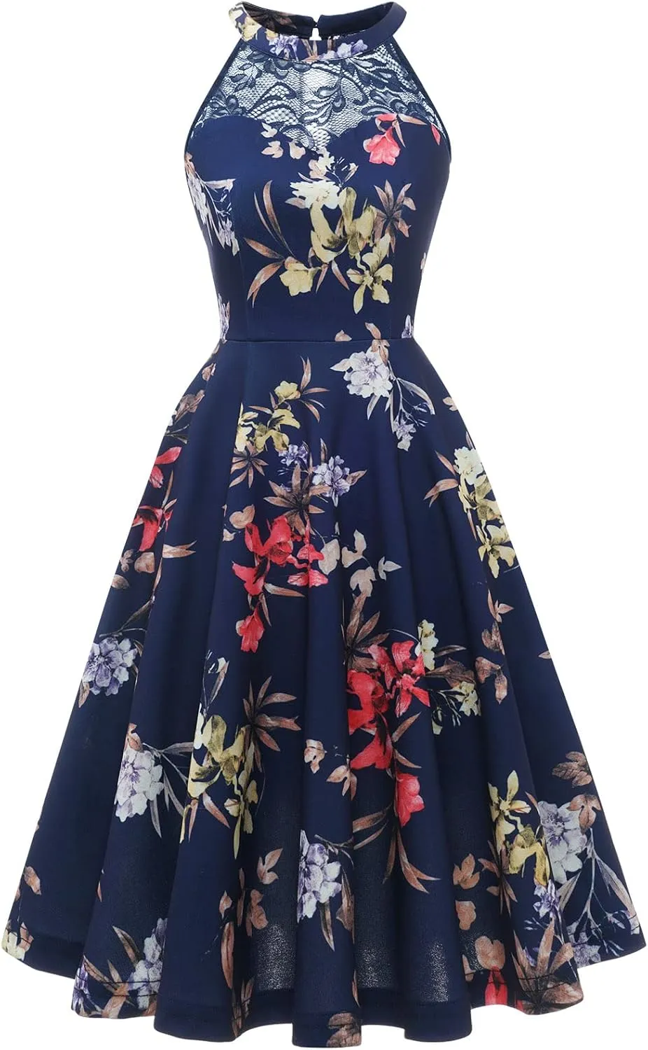Bbonlinedress Women Cocktail Prom Wedding Dress Halter Lace Evening Party Short Vintage Homecoming Dresses