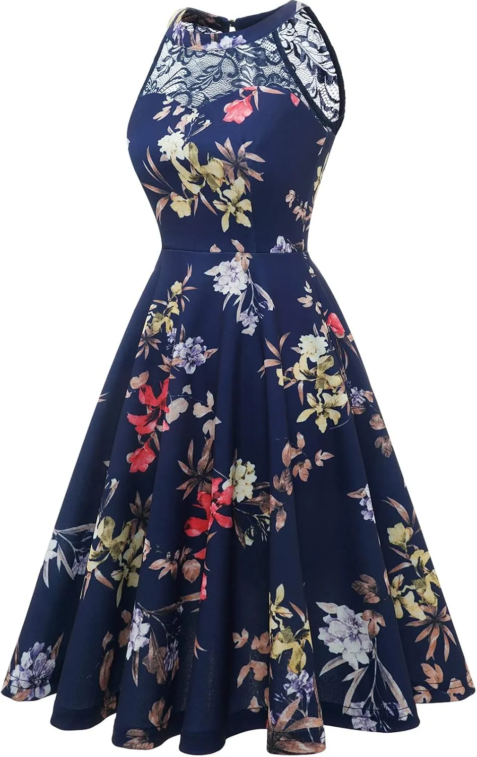 Bbonlinedress Women Cocktail Prom Wedding Dress Halter Lace Evening Party Short Vintage Homecoming Dresses