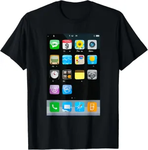 Cell Phone Smartphone Mobile App Halloween Costume Funny T-Shirt