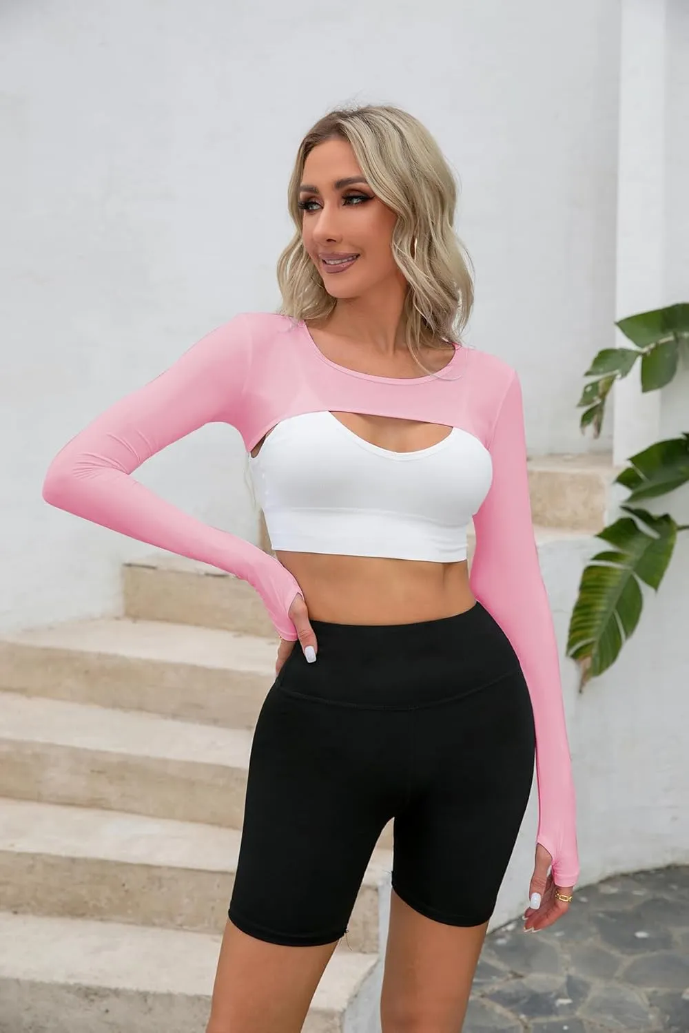 Cooling Shawl Arm Sleeve Sun Protection Women's Tops for Golfing,Riding,Driving