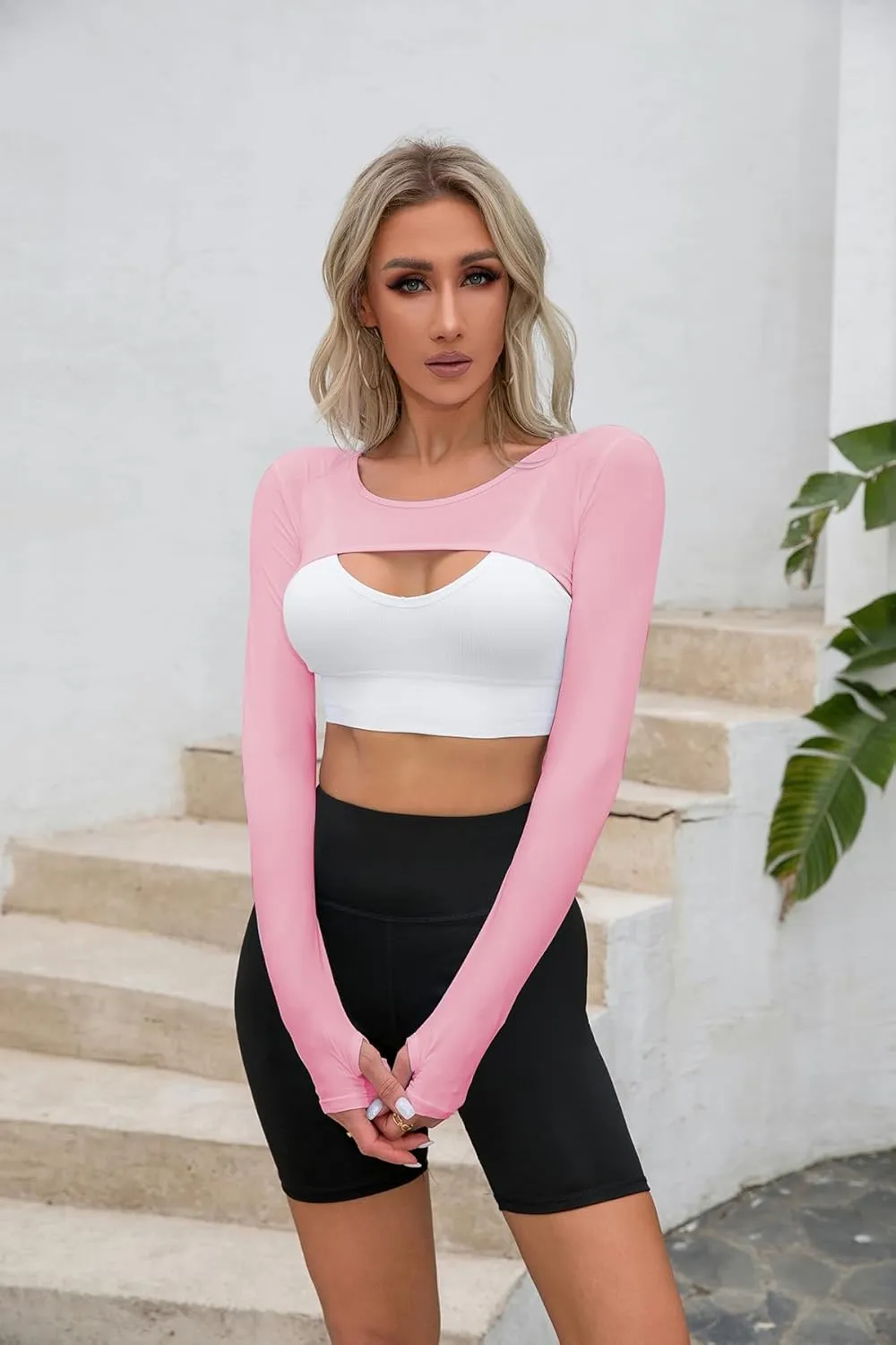 Cooling Shawl Arm Sleeve Sun Protection Women's Tops for Golfing,Riding,Driving