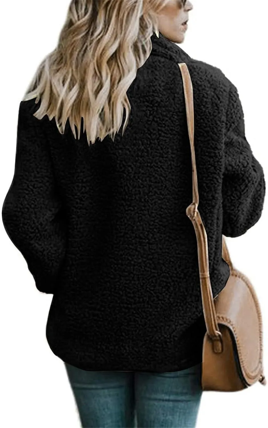 Faux Fur Winter Coats Sherpa Fleece Jacket Teddy Coat for Women Button Down Shearling Oversized Shacket Jackets