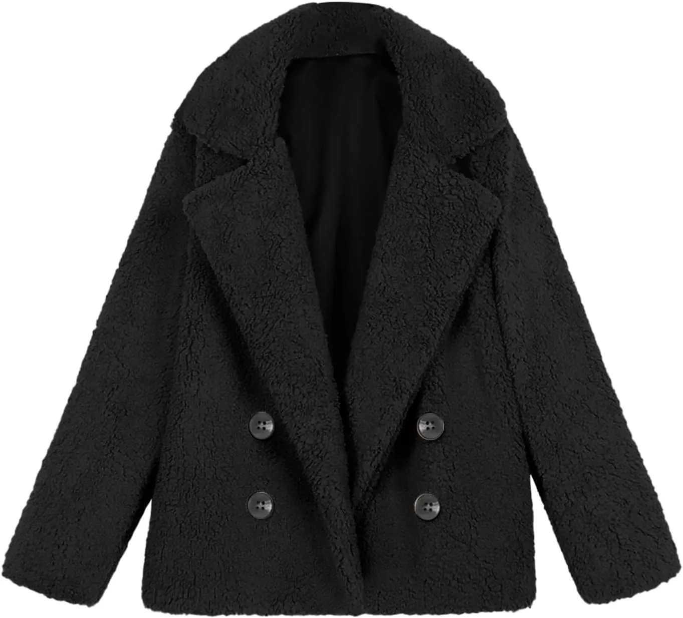 Faux Fur Winter Coats Sherpa Fleece Jacket Teddy Coat for Women Button Down Shearling Oversized Shacket Jackets