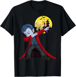 Funny Dabbing Vampire Happy Halloween Costume Day Boys Kids T-Shirt
