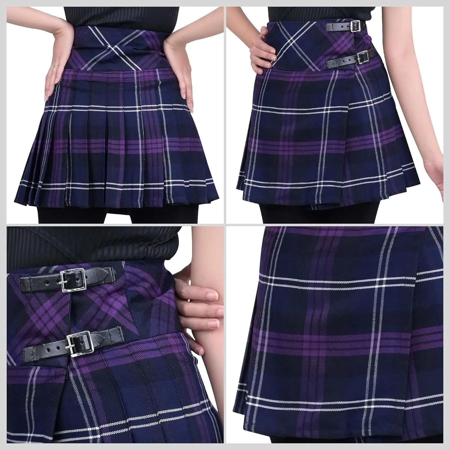 Highland Redstone Women's Skirt Plaid Tartan Mini Kilt Skirt in Traditional Touch