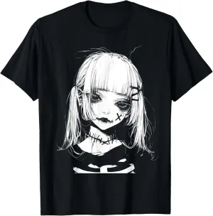 Japan Japanese Horror Creepy Anime Manga Aesthetic Harajuku T-Shirt