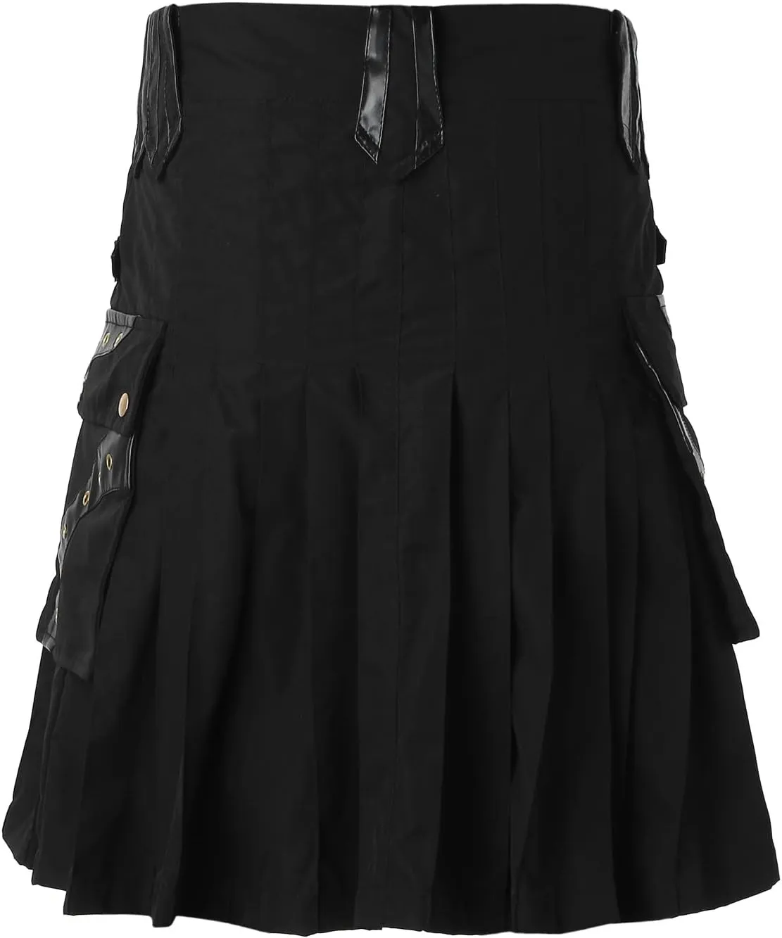Men Tartan Scottish Style Kilts Medieval Kendo Costume Sport Utility Kilt Plaid Contrast Waistband Pleated Skirt