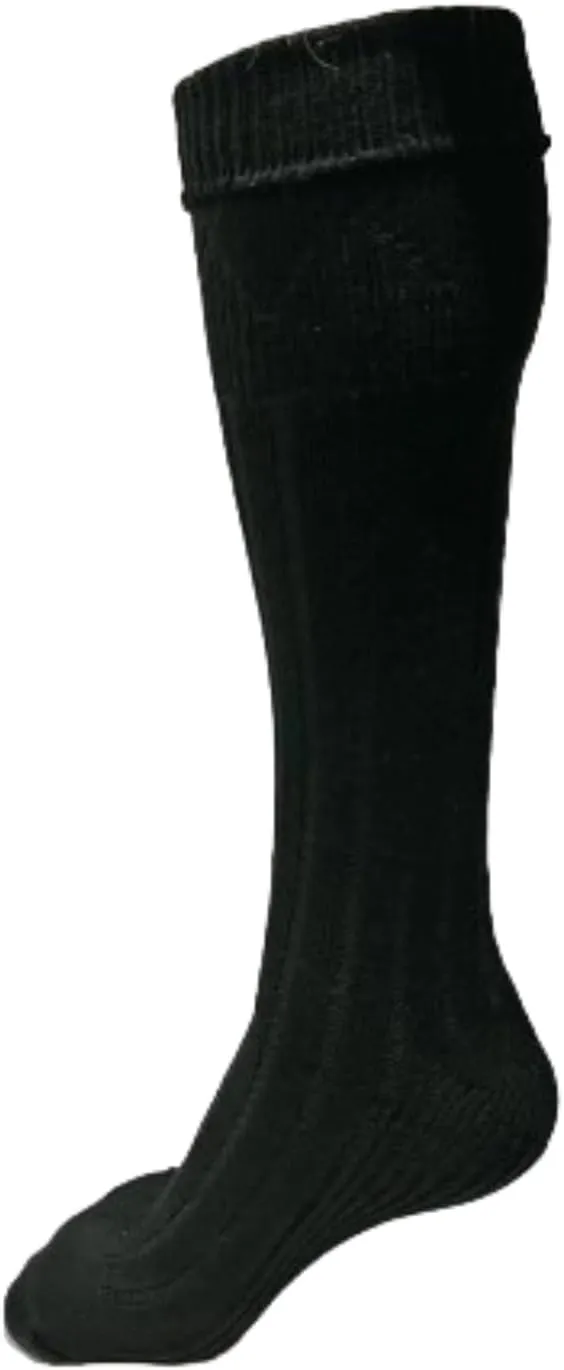 Mens Traditional Scottish Kilt Hose,Scottish Ribbed Socks For Mens Wool Blend Cuff Over Your Kilt Hose