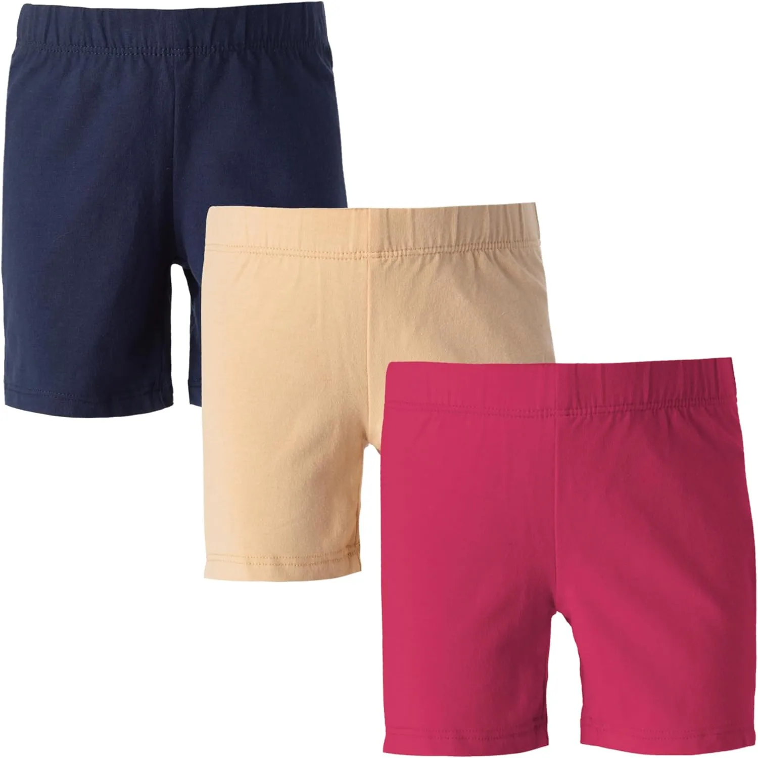 MY WAY Toddlers & Girls Bike Shorts Cotton & Spandex  Biker Shorts for Under Dresses, Cartwheel & Dance - 3 Pack Sizes 2T-16