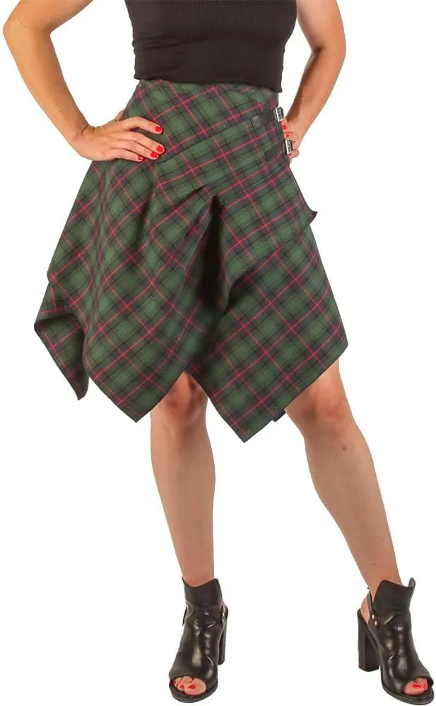 Tartan Skirt, Women's Plaid Skirt with Pockets, Ladies' Scottish Skirts