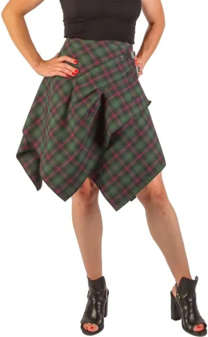 Tartan Skirt, Women's Plaid Skirt with Pockets, Ladies' Scottish Skirts