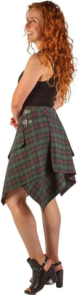 Tartan Skirt, Women's Plaid Skirt with Pockets, Ladies' Scottish Skirts