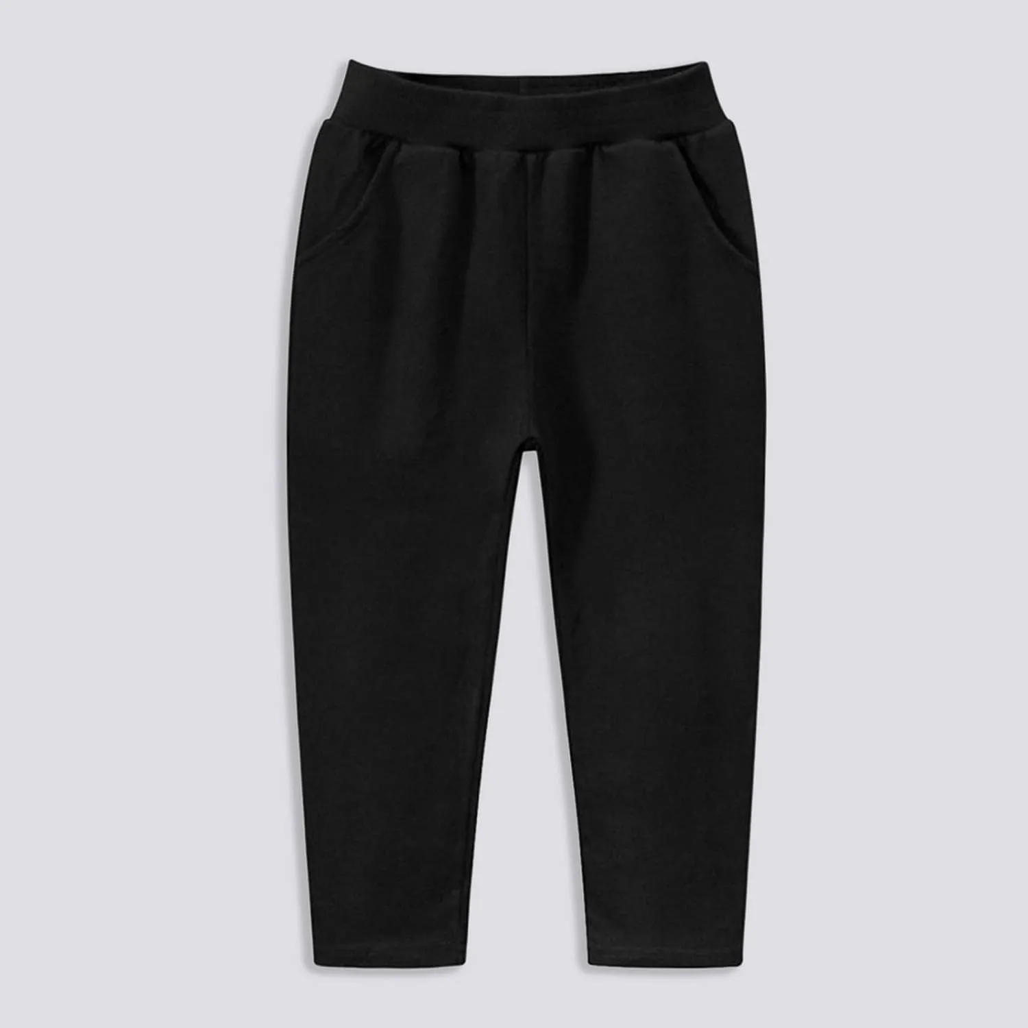Toddler Boys Girls Cotton Active Jogger Sweatpants, Kids Casual Athletic Solid Pocket Pull On Pants