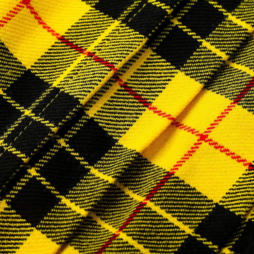Womens 16.5 Inch Plaid Mini Kilt Billie Skirt Leather Buckled Straps