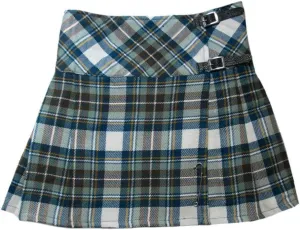 Womens 20" Plaid Knee Length Kilt Billie Skirt Leather Buckled Straps